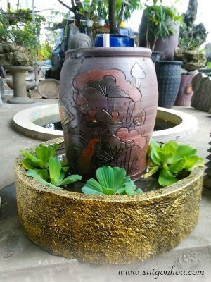 Tiểu Cảnh Nước Trang Trí Quán Cafe