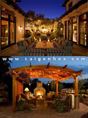 Patio Với Đèn Chiếu Sáng