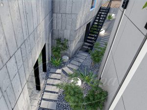 Sân vườn villa khách VIP