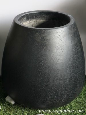 Chậu Đá Mài Giọt Nước Đen 26x40