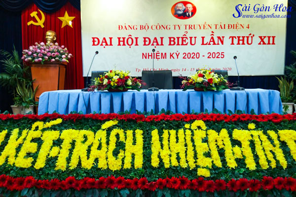 Trang trí sự kiện hội nghị đại biểu • Sài Gòn Hoa 2024