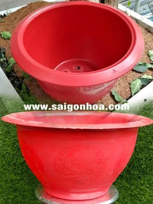 Chậu Nhựa Tròn Truyền Thống 43x22