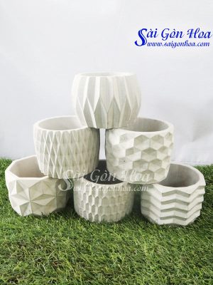 Chậu Mini Họa Tiết Nổi