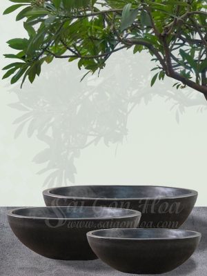 Bộ Chậu Đá Mài Tô Đen