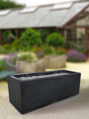 Chậu Đá Mài Chữ Nhật Đen 80x30