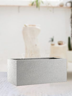 Chậu Đá Mài Chữ Nhật Xám 80x30