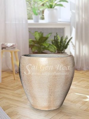 Chậu Đá Mài Lu Sọc Vàng 42