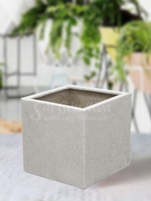 Chậu Đá Mài Vuông Xám 50