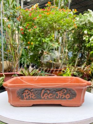 Chậu Đất Nung Chữ Nhật Phúc Lộc Thọ L1