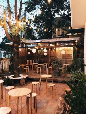 thiết kế quán cà phê sân vườn