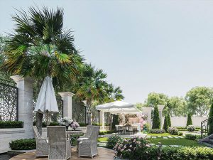 thiết kế sân vườn Tân cổ điển