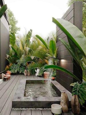 thiết kế sân vườn bên hông nhà