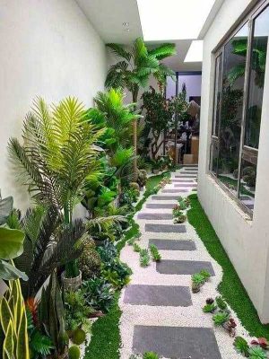 thiết kế sân vườn bên hông nhà