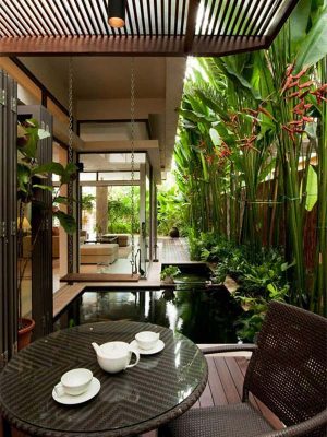 thiết kế sân vườn bên hông nhà