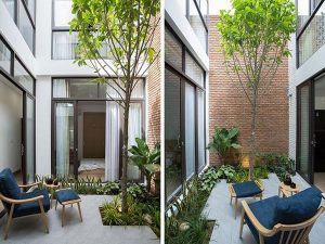 thiết kế tiểu cảnh giếng trời