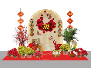 xu hướng thiết kế đường hoa xuân- tiểu cảnh tết