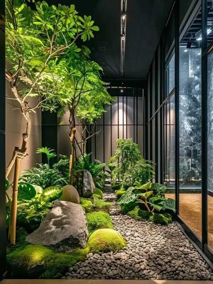 Đá cuội trong trang trí sân vườn