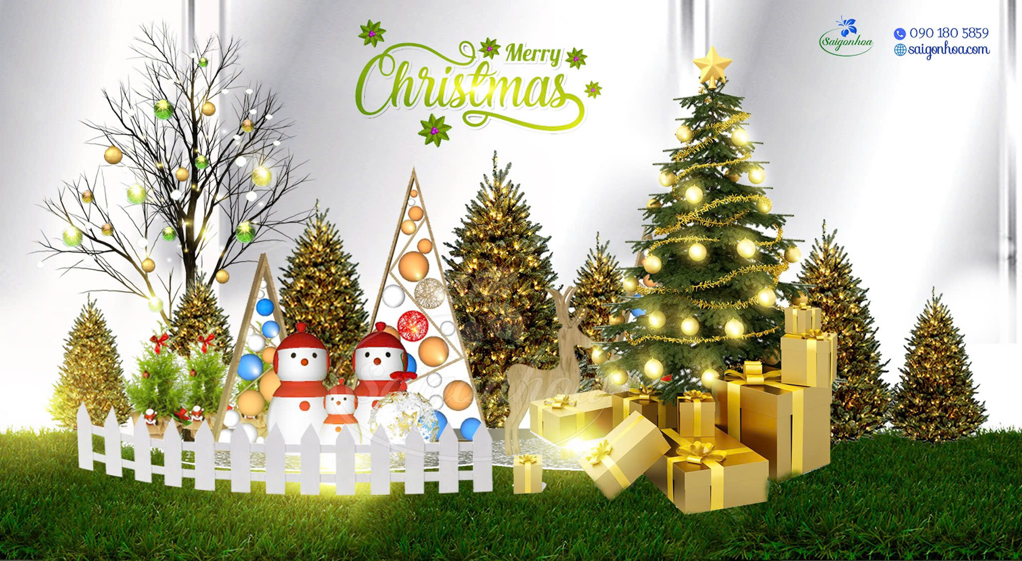 Mẫu trang trí tiểu cảnh Noel