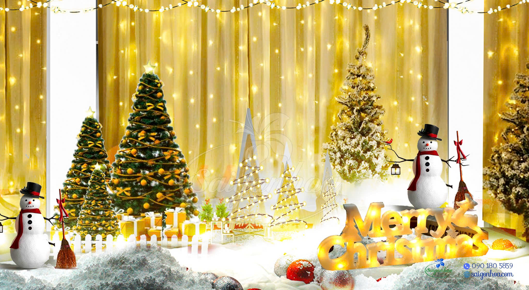 Mẫu trang trí tiểu cảnh Noel