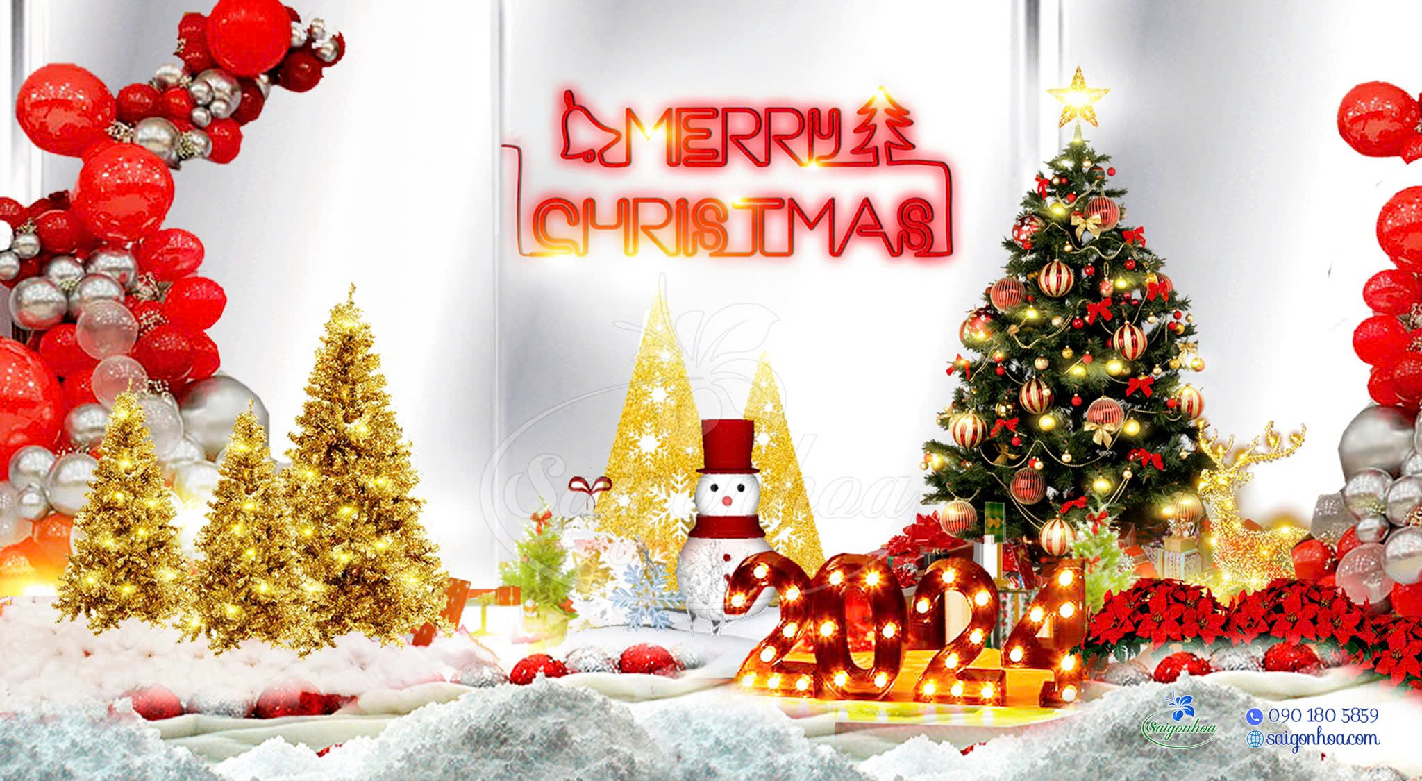 Mẫu trang trí tiểu cảnh Noel