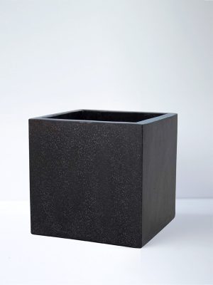 Chậu Đá Mài Vuông Đen 20