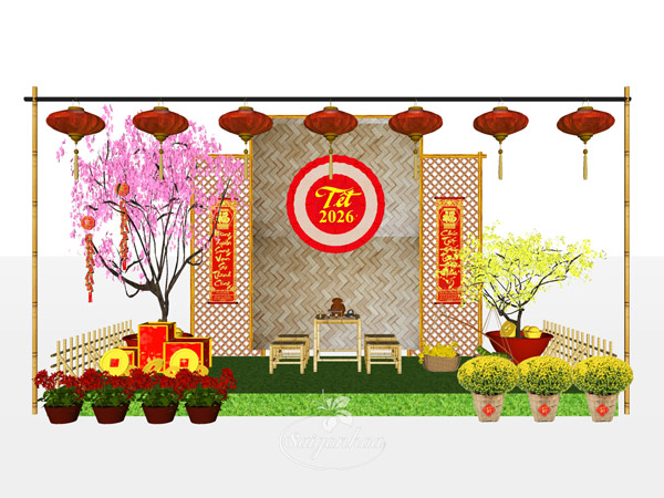 xu huong thiet ke tieu canh tet 2026