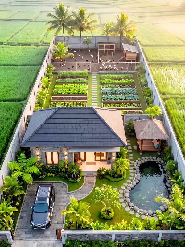 Thiết Kế Cảnh Quan Sân Vườn - Vườn Rau Miền Quê