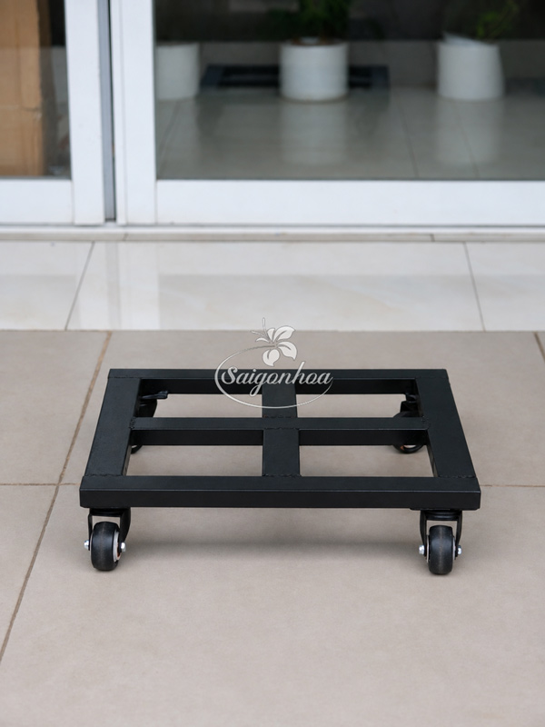 Chân Đế Sắt Bánh Xe Vuông 40cm