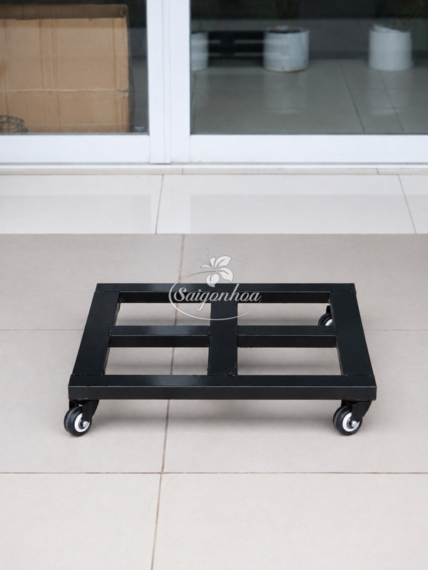 Chân Đế Sắt Bánh Xe Vuông 50cm