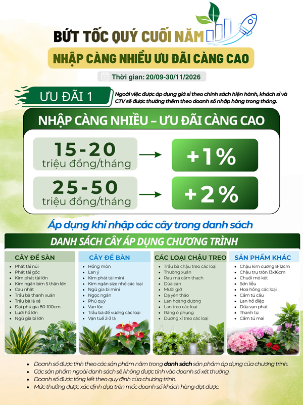 BỨT TỐC QUÝ CUỐI NĂM–NHẬP CÀNG NHIỀU ƯU ĐÃI CÀNG CAO